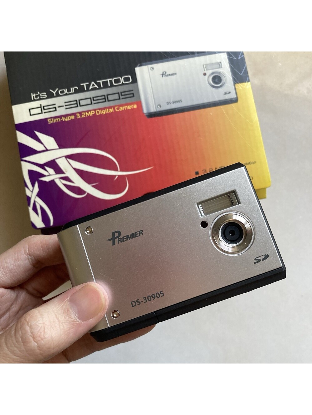 Premier DS-3090S 3.0MP Y2K Vinatge Compact Digital Camera Silver Tested